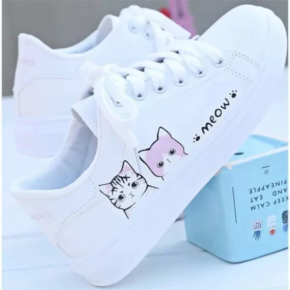 Nieuwe Witte Sneakers Voor Dames – Ademend, Zacht, Casual Dames Lage sneakers Schoenen Sneakers