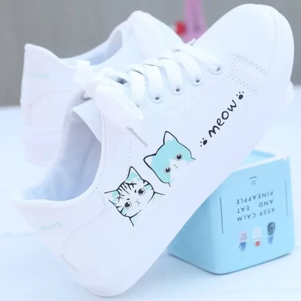 Nieuwe Witte Sneakers Voor Dames – Ademend, Zacht, Casual Dames Lage sneakers Schoenen Sneakers