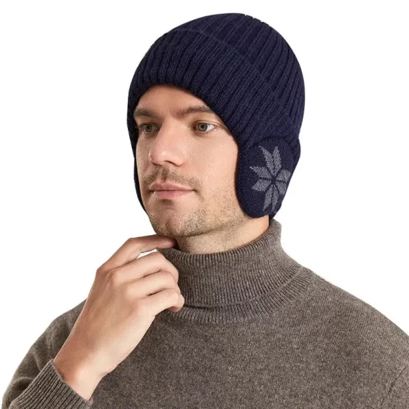 Warme en stijlvolle unisex wintermuts met oorklep – perfect voor buitenactiviteiten Mutsen Mutsen Sjaals