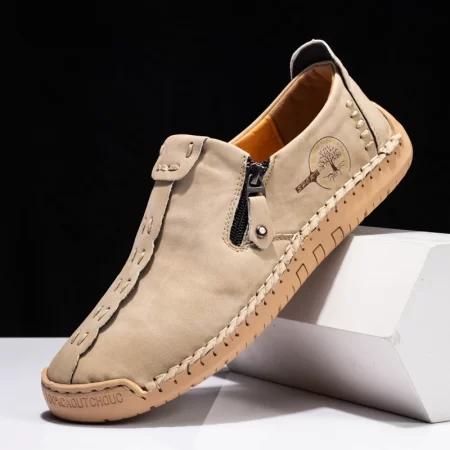 Comfortabele, handgemaakte leren loafers voor heren Bootschoenen Heren Schoenen Veterschoenen