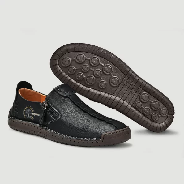Comfortabele, handgemaakte leren loafers voor heren Bootschoenen Heren Schoenen Veterschoenen