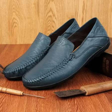 Luxe herenloafers van echt Italiaans leer Boots Business schoenen