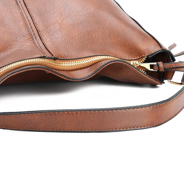 Vintage PU-leren hobo tas met grote capaciteit en verstelbare schouderband Handtassen Schoudertassen